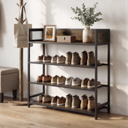 Gainoom 4-Tier Shoe Rack Industrial Shoe Organizer Freestanding Shoe Storage Shelf - thumbnail 5