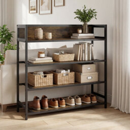 Gainoom 4-Tier Shoe Rack Industrial Shoe Organizer Freestanding Shoe Storage Shelf - thumbnail 4