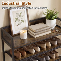 Gainoom 4-Tier Shoe Rack Industrial Shoe Organizer Freestanding Shoe Storage Shelf - thumbnail 7