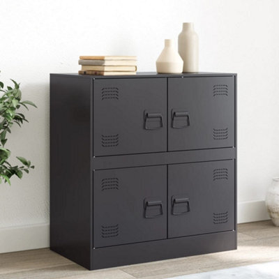 Berkfield Sideboard Black 67X39X73 Cm Steel - image 1