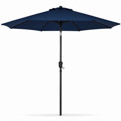 Billtix 3M Garden Parasol Umbrella Crank Tilt Outdoor Patio Sun Shade Canopy Uv Water Resistant Navy Blue 3.8Cm Pole 290Cm - image 1