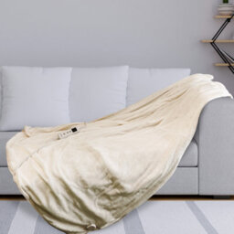 Schallen Luxury Soft Heated Warm Throw Over Blanket With Timer & 10 Heat Settings - Cream - thumbnail 4