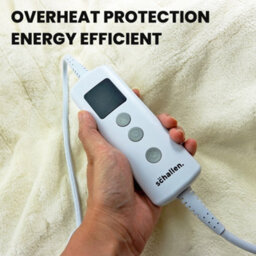 Schallen Luxury Soft Heated Warm Throw Over Blanket With Timer & 10 Heat Settings - Cream - thumbnail 2