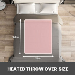 Schallen Luxury Soft Heated Warm Throw Over Blanket With Timer & 10 Heat Settings - Cream - thumbnail 7