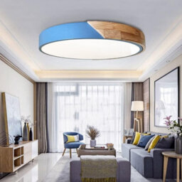 Pheashine Blue Acrylic Ceiling Lamp 24W 6500K White Light Industrial Design 220V - thumbnail 4