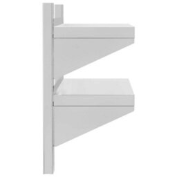 Berkfield 2-Tier Wall Shelf 50X23.5X60 Cm Silver Stainless Steel - thumbnail 6