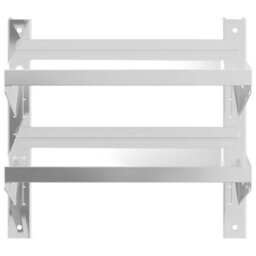 Berkfield 2-Tier Wall Shelf 50X23.5X60 Cm Silver Stainless Steel - thumbnail 5
