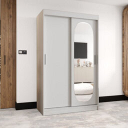 Arte Radiant White Royal Sliding Door Wardrobe 1200mm X 2000mm X 620mm - A Bright And Sophisticated Storage Solution - thumbnail 2