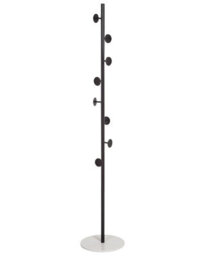 Beliani Black Marble Base Coat Stand Freestanding Industrial Jacket Rack For Hallways And Bedrooms - thumbnail 1