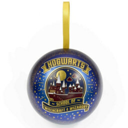 Harry Potter Hogwarts Castle Christmas Bauble Royal Blue/gold (One Size)