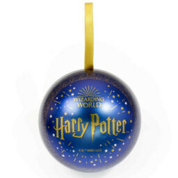 Harry Potter Hogwarts Castle Christmas Bauble Royal Blue/gold (One Size) - thumbnail 2