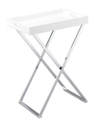 Aspect Furniture Hotel Style Hopkins Foldable Detachable Butler Table/serving Tray,white - thumbnail 3
