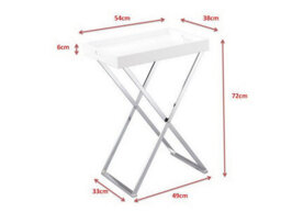 Aspect Furniture Hotel Style Hopkins Foldable Detachable Butler Table/serving Tray,white - thumbnail 6
