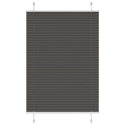 Berkfield Pleated Blind Black 90X100 Cm Fabric Width 89.4 Cm Polyester - image 1