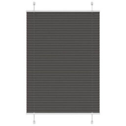 Berkfield Pleated Blind Black 90X100 Cm Fabric Width 89.4 Cm Polyester - thumbnail 1