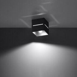 Sollux Lighting Lobo Aluminium Black 1 Light Classic Ceiling Light - thumbnail 2