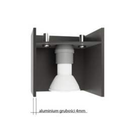 Sollux Lighting Lobo Aluminium Black 1 Light Classic Ceiling Light - thumbnail 4
