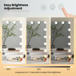 Costway Tabletop Vanity Mirror With Lights Hollywood Makeup Mirror W/ 3 Color Lighting Modes - thumbnail 4