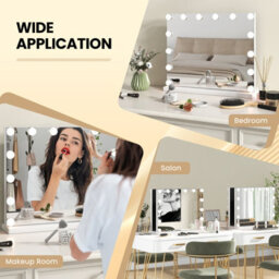 Costway Tabletop Vanity Mirror With Lights Hollywood Makeup Mirror W/ 3 Color Lighting Modes - thumbnail 7