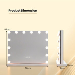 Costway Tabletop Vanity Mirror With Lights Hollywood Makeup Mirror W/ 3 Color Lighting Modes - thumbnail 2