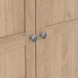 Wyld Haus Cherryfern Natural Oak 2-Door Wardrobe Tall With Shelves And Hanging Rail - thumbnail 9