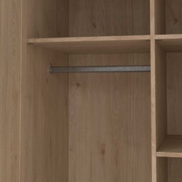 Wyld Haus Cherryfern Natural Oak 2-Door Wardrobe Tall With Shelves And Hanging Rail - thumbnail 8