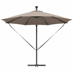 Berkfield Cantilever Banana Parasol With Lock Taupe 294 X 294 X 248 Cm - thumbnail 5