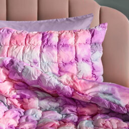 Ohs Filled Seersucker Duvet Cover With Pillowcase Bedding Set, Tie Dye - Double - thumbnail 3