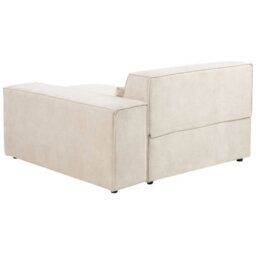 Beliani Left-Hand Chaise Longue Hellnar Velvet Light Beige - thumbnail 6
