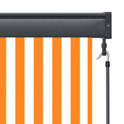 Berkfield Outdoor Roller Blind 100X250 Cm White And Orange - thumbnail 6