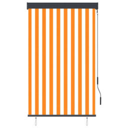 Berkfield Outdoor Roller Blind 100X250 Cm White And Orange - thumbnail 2