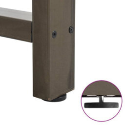 Berkfield Dining Table Legs Natural Steel 2 Pcs 50X(72-73) Cm Steel - thumbnail 9