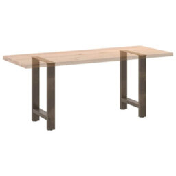 Berkfield Dining Table Legs Natural Steel 2 Pcs 50X(72-73) Cm Steel - thumbnail 8