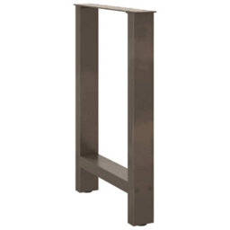 Berkfield Dining Table Legs Natural Steel 2 Pcs 50X(72-73) Cm Steel - thumbnail 4