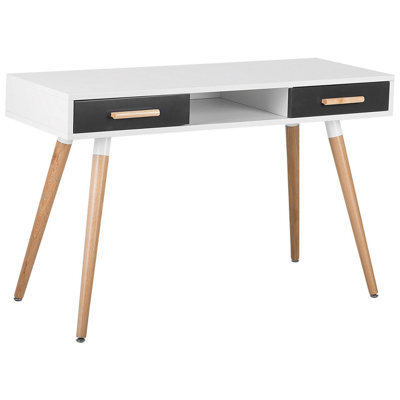 Beliani Home Office Desk Frisco Grey 120 Cm 45 Cm With Drawers - image 1