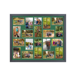 AK Frames 80X70Cm Dark Grey Classic Multi Photo Frame With Emerald Mount - Holds 20 Apertures (18X) 6X4, (2X) 4X4 Photos - thumbnail 1