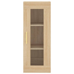 Berkfield Elegant Highboard Sonoma Oak 34.5X34X180 Cm Engineered Wood - thumbnail 6