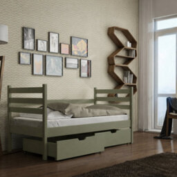 Arte Melani Olive 90 X 190Cm Single Bed With Storage - Foam/bonnell Mattress Included - thumbnail 1