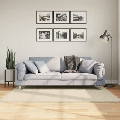 Walplus Rug Huarte Short Pile Soft And Washable Cream 120X170 Cm - image 1