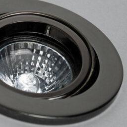 Litecraft 2 Pack Black Chrome Modern Ip20 Fire Rated Adjustable Downlights - thumbnail 5