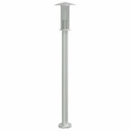 Outdoor Floor Lamp Silver 100 Cm Stainless Steel - thumbnail 4