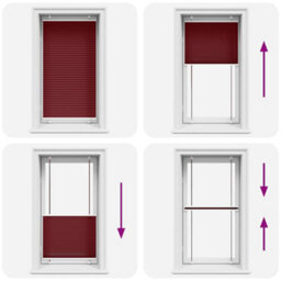 Berkfield Pleated Blind Bordeaux Red 70X100 Cm Fabric Width 69.4 Cm Polyester - thumbnail 7