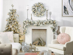 Beliani Snowy Christmas Wreath Led Sundo White 70 Cm - thumbnail 2