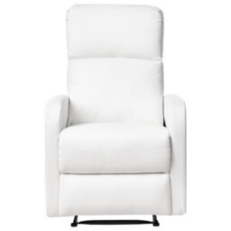 Beliani Recliner Chair Virrat With Footrest Faux Leather White - thumbnail 5