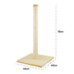 Kct Large Scratching Post For Indoor Cat Kitten Scratcher Scratch 78Cm Beige Pole With Natural Durable Sisal Heavy Duty Compact - thumbnail 2