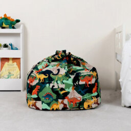 icon Kids Dinosaur Bean Bag Chair Green Childrens Bean Bags - thumbnail 3