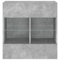 Walplus Tv Wall Cabinet With Led Lights Concrete Grey 58.5X30X60.5 Cm - thumbnail 7
