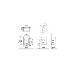 Vitra Harlow Essence Matt Light Grey Wall-Mounted Cloakroom Vanity Unit & Basin Set (W)455mm (H)575mm - thumbnail 7