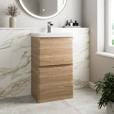 Affine Floor Standing Bathroom Vanity Unit & Basin Sink Storage Furniture Cabinet 500mm - image 1