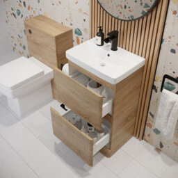 Affine Floor Standing Bathroom Vanity Unit & Basin Sink Storage Furniture Cabinet 500mm - thumbnail 3